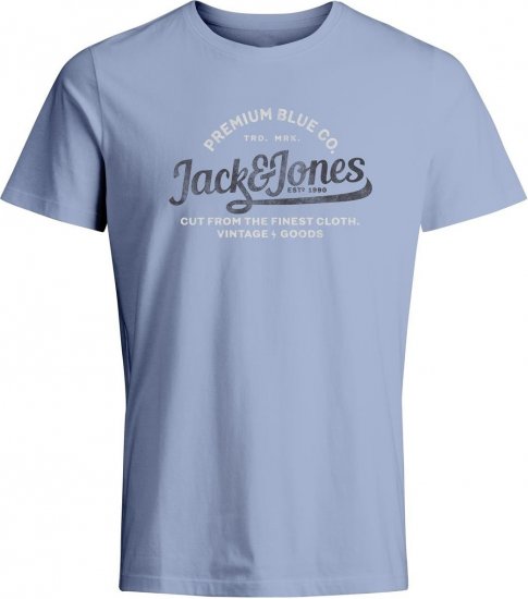 Jack & Jones JPRBLULOUIE SS TEE CREW NECK Cerulean - Herren-T-shirts - Herren-T-Shirts in großen Größen