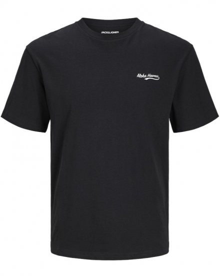 Jack & Jones Zekiel Crew Neck T-Shirt Black - Herren-T-shirts - Herren-T-Shirts in großen Größen
