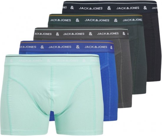 Jack & Jones Ron Soldi Trunks 5-Pack Grey - Herrenunterwäsche & bademode - Herrenunterwäsche & Bademode in großen Größen