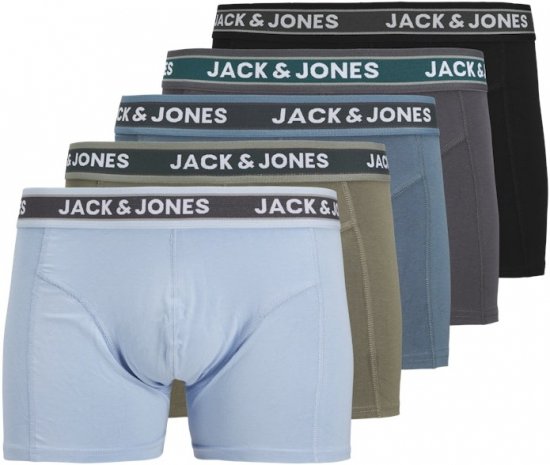 Jack & Jones Evan Solid Trunks 5-Pack Black - Herrenunterwäsche & Bademode in großen Größen - Herrenunterwäsche & Bademode in großen Größen