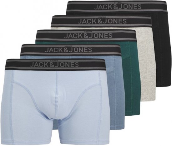 Jack & Jones Kyle Solid Trunks 5-Pack Deep Teal - Herrenunterwäsche & bademode - Herrenunterwäsche & Bademode in großen Größen
