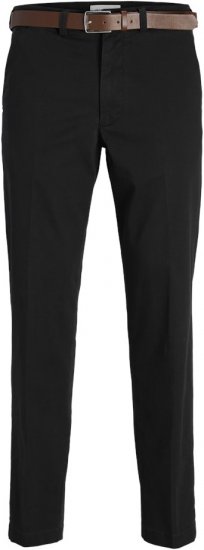 Jack & Jones Ollie Franco Chino Pants with Belt Black - Herren-Jeans & -Hosen in großen Größen - Herren-Jeans & -Hosen in großen Größen