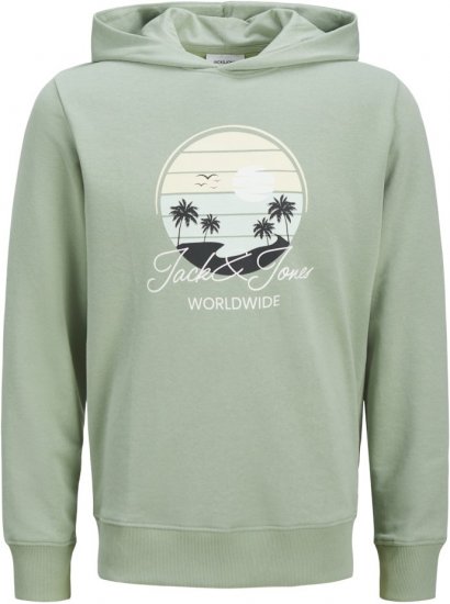 Jack & Jones Palm Hoodie Iceberg Green - Herren-sweater und -hoodies - Herren-Sweater und -Hoodies in großen Größen