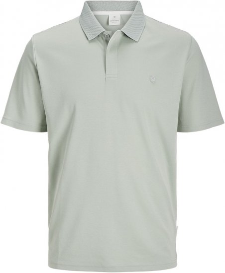 Jack & Jones Rodney Short Sleeve Polo Aqua Gray - Polo-shirts für herren - Polo-Shirts für Herren in großen Größen