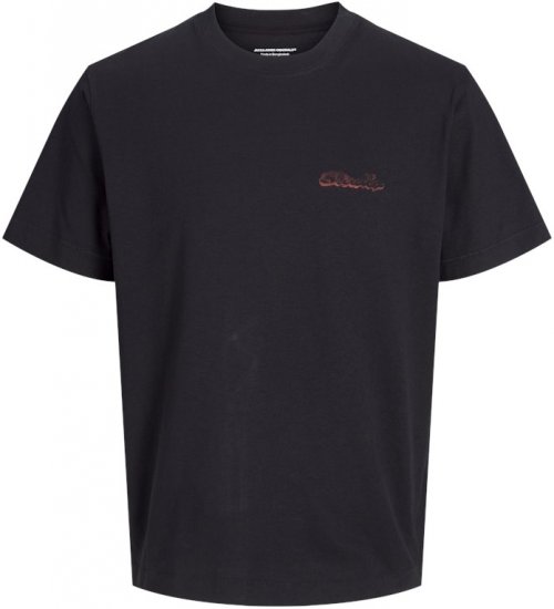 Jack & Jones Retiro Crew Neck T-Shirt Black - Herren-T-shirts - Herren-T-Shirts in großen Größen