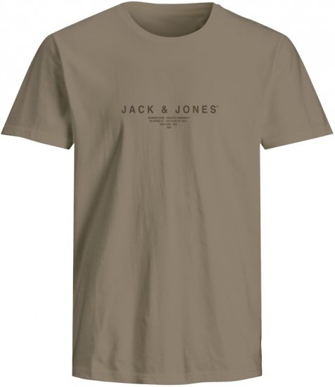 Jack & Jones Harris Crew Neck T-Shirt Brown - Herren-T-shirts - Herren-T-Shirts in großen Größen