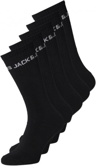 Jack & Jones BASIC LOGO Tennis Socks 5-Pack Black - Herrenunterwäsche & bademode - Herrenunterwäsche & Bademode in großen Größen