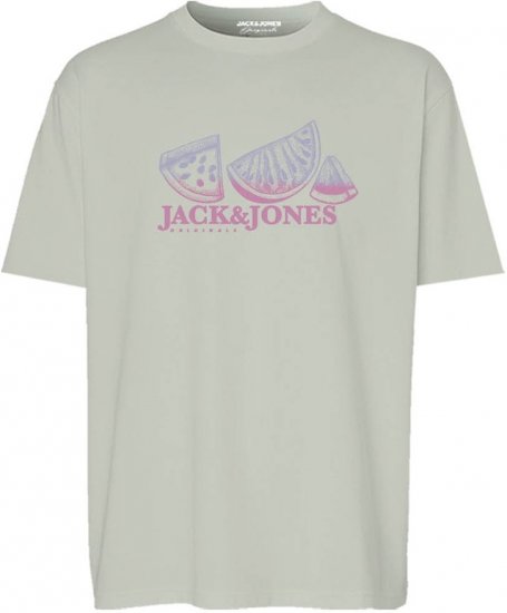 Jack & Jones Split Gradient Crew Neck T-Shirt Green - Herren-T-shirts - Herren-T-Shirts in großen Größen