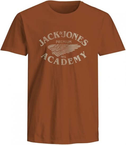 Jack & Jones Freddy Crew Neck T-Shirt Bombay Brown - Herren-T-shirts - Herren-T-Shirts in großen Größen