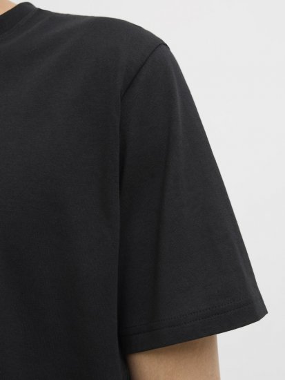 Jack & Jones Vira Branding Crew Neck T-Shirt Black - Herren-T-shirts - Herren-T-Shirts in großen Größen