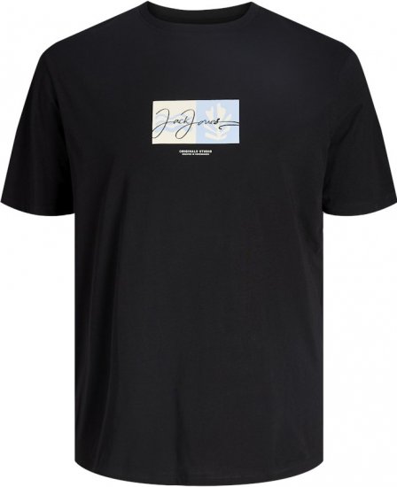 Jack & Jones Canggu Crew Neck T-Shirt Black - Herren-T-Shirts in großen Größen - Herren-T-Shirts in großen Größen