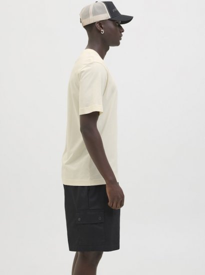 Jack & Jones Calma Crew Neck T-Shirt Sweet Corn - Herren-T-shirts - Herren-T-Shirts in großen Größen
