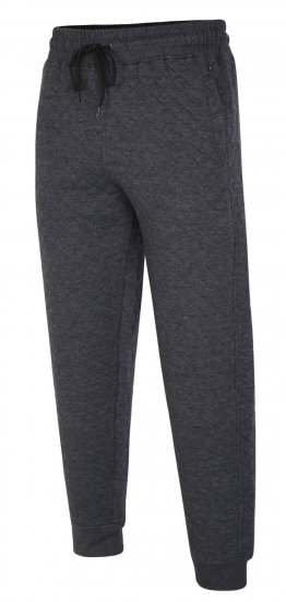 Kam Jeans 238 Quilted Jersey Joggers Charcoal - Jogginghosen für Herren in großen Größen - Jogginghosen für Herren in großen Größen