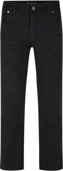 Kam Jeans 264 Slub Weave 5 Pocket Stretch Pants Charcoal - Herren-jeans & -hosen - Herren-Jeans & -Hosen in großen Größen