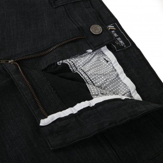 Kam Jeans 264 Slub Weave 5 Pocket Stretch Pants Charcoal - Herren-jeans & -hosen - Herren-Jeans & -Hosen in großen Größen