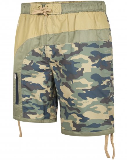 Kam Jeans 3004 Camo Panel Board Swimshorts - Herrenunterwäsche & Bademode in großen Größen - Herrenunterwäsche & Bademode in großen Größen