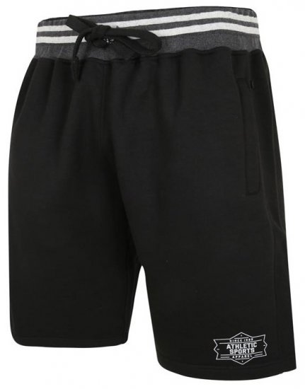 Kam Jeans 3301 Athletic Sports Jog Shorts Black - Jogginghosen für herren - Jogginghosen für Herren in großen Größen