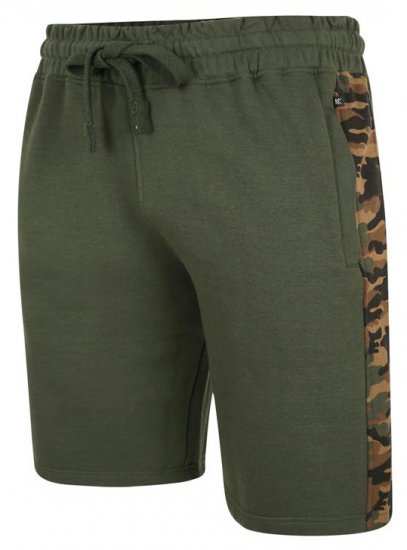 Kam Jeans 3303 Camo Panelled Jog Shorts Khaki - Jogginghosen für herren - Jogginghosen für Herren in großen Größen