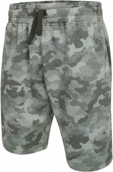Kam Jeans 346 Camo Sweat Shorts Olive TALL SIZES - HERRENBEKLEIDUNG MT-6XLT - Langgrößen für Herren