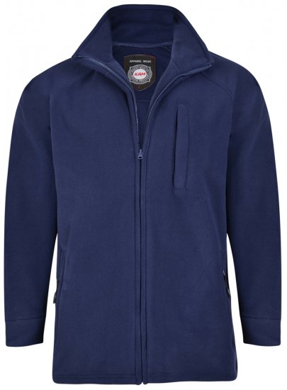 Kam Jeans 437 Fleece Jacket Navy - Herren-sweater und -hoodies - Herren-Sweater und -Hoodies in großen Größen