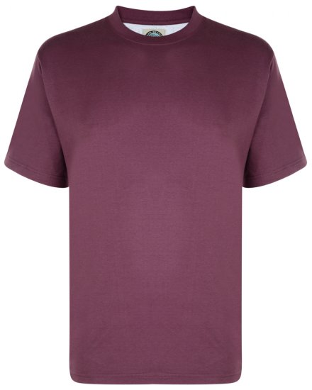 Kam Jeans T-shirt Plum - Herren-T-shirts - Herren-T-Shirts in großen Größen
