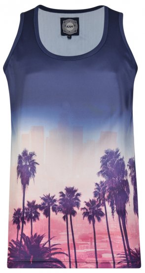 Kam Jeans 5250 Tank Top Navy - Herren-T-shirts - Herren-T-Shirts in großen Größen