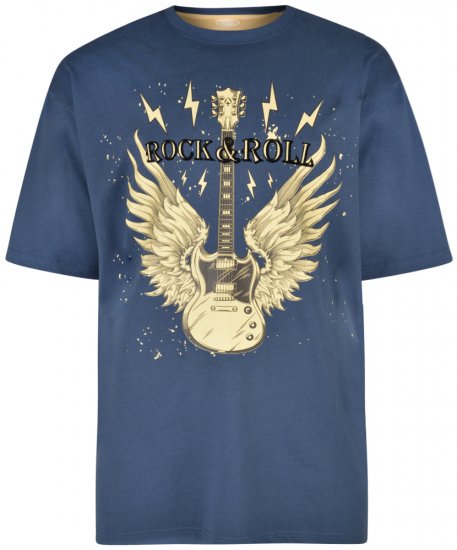 Kam Jeans 5283 T-shirt Navy - Herren-T-shirts - Herren-T-Shirts in großen Größen