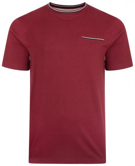 Kam Jeans 5285 T-shirt Burgundy - Herren-T-shirts - Herren-T-Shirts in großen Größen