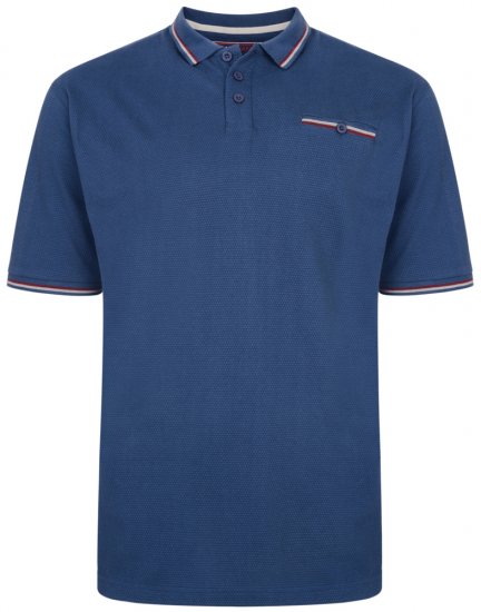 Kam Jeans 5291 Polo Denim - Polo-shirts für herren - Polo-Shirts für Herren in großen Größen