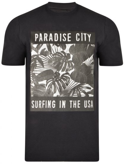 Kam Jeans 5300 T-shirt Black - Herren-T-shirts - Herren-T-Shirts in großen Größen