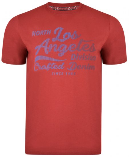 Kam Jeans 5302 T-shirt Burgundy - Herren-T-shirts - Herren-T-Shirts in großen Größen