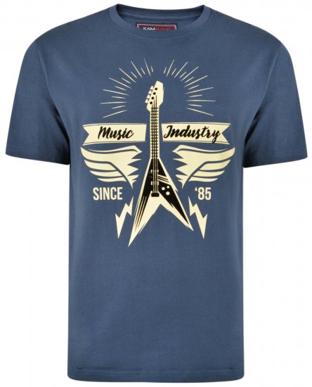 Kam Jeans 5303 T-shirt Insignia - Herren-T-shirts - Herren-T-Shirts in großen Größen