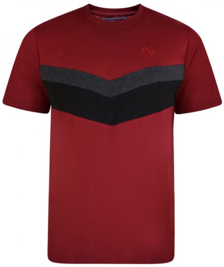 Kam Jeans 5306 T-shirt Burgundy - Herren-T-shirts - Herren-T-Shirts in großen Größen