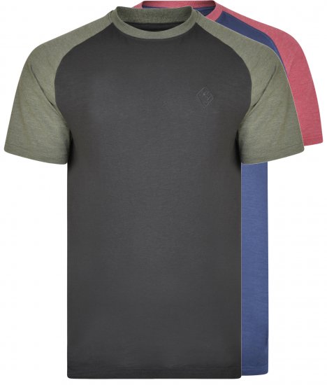 Kam Jeans 5314 Twin pack T-shirts Black/Navy - Herren-T-shirts - Herren-T-Shirts in großen Größen