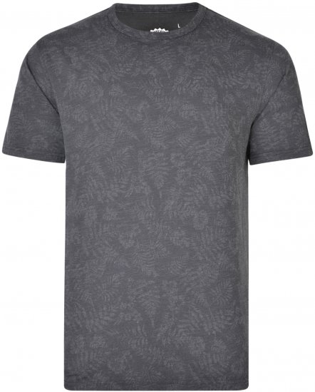 Kam Jeans 5324 All over printed T-shirts Charcoal - Herren-T-shirts - Herren-T-Shirts in großen Größen