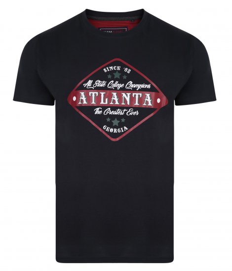 Kam Jeans 5333 Atlanta Tee Navy - Herren-T-shirts - Herren-T-Shirts in großen Größen