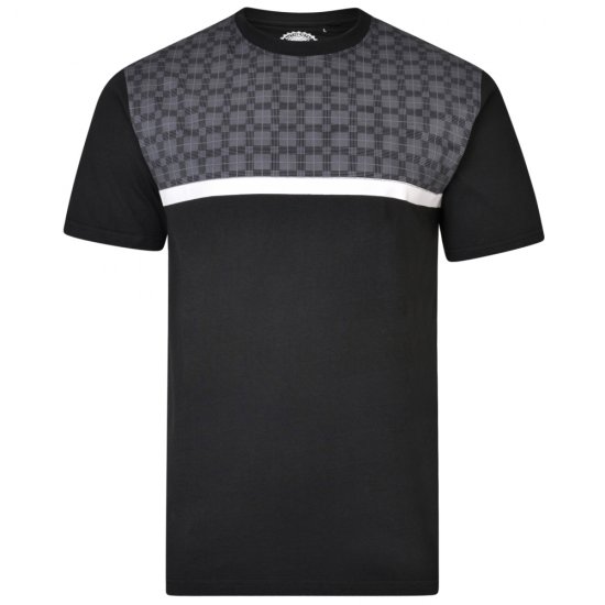 Kam Jeans 5347 Twin pack T-shirt Black/Denim - Herren-T-shirts - Herren-T-Shirts in großen Größen