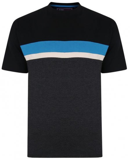 Kam Jeans 5356 Cut&Saw T-shirt Black - Herren-T-shirts - Herren-T-Shirts in großen Größen