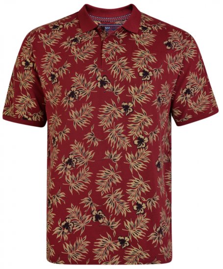 Kam Jeans 5406 Polo Burgundy - Polo-shirts für herren - Polo-Shirts für Herren in großen Größen