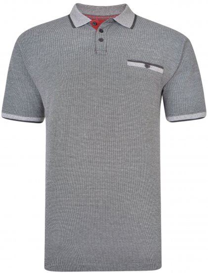 Kam Jeans 5416 Polo Black - Polo-shirts für herren - Polo-Shirts für Herren in großen Größen
