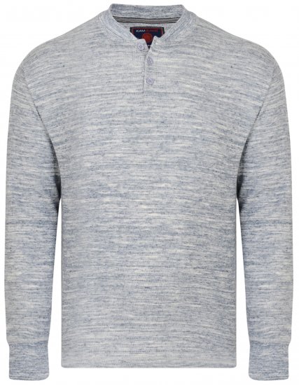 Kam Jeans 5424 Button collar Sweatshirt - Herren-Sweater und -Hoodies in großen Größen - Herren-Sweater und -Hoodies in großen Größen