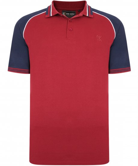 Kam Jeans 5445 Pique Polo Burgundy - Polo-shirts für herren - Polo-Shirts für Herren in großen Größen