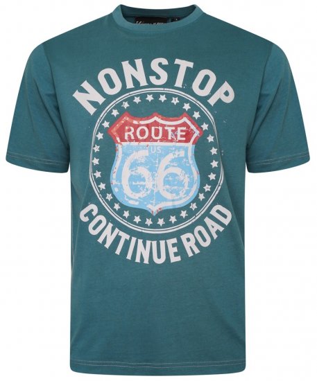 Kam Jeans 5708 Route 66 T-Shirt Pacific - Herren-T-shirts - Herren-T-Shirts in großen Größen
