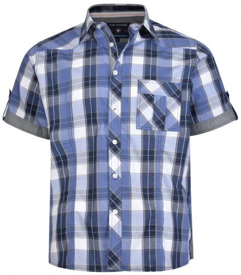Kam Jeans 6165 Short Sleeve Shirt Navy - Herrenhemden - Herrenhemden in großen Größen