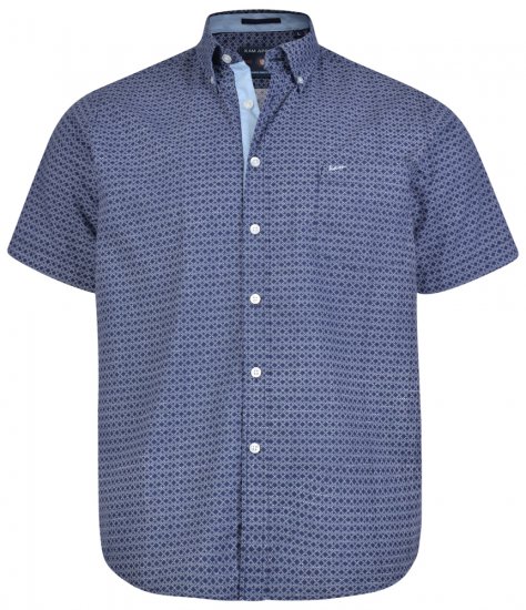 Kam Jeans 6170 Short Sleeve Shirt Navy - Herrenhemden - Herrenhemden in großen Größen
