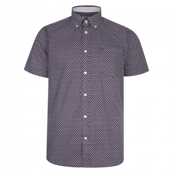 Kam Jeans 6206 Paisley Print Shirt Navy - Herrenhemden - Herrenhemden in großen Größen