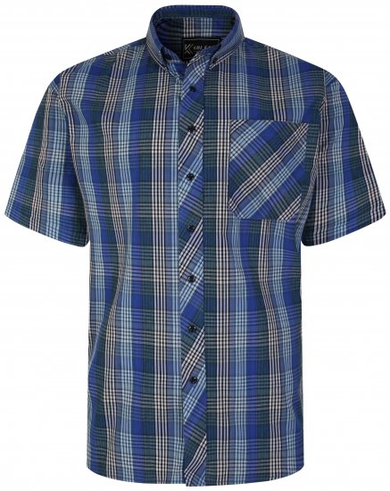 Kam Jeans 6250 Short sleeve Shirt Blue - Herrenhemden - Herrenhemden in großen Größen