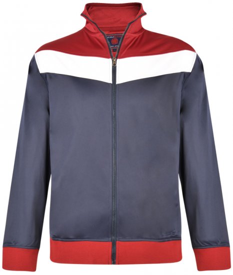 Kam Jeans 7014 Track Jacket Navy - Herren-sweater und -hoodies - Herren-Sweater und -Hoodies in großen Größen
