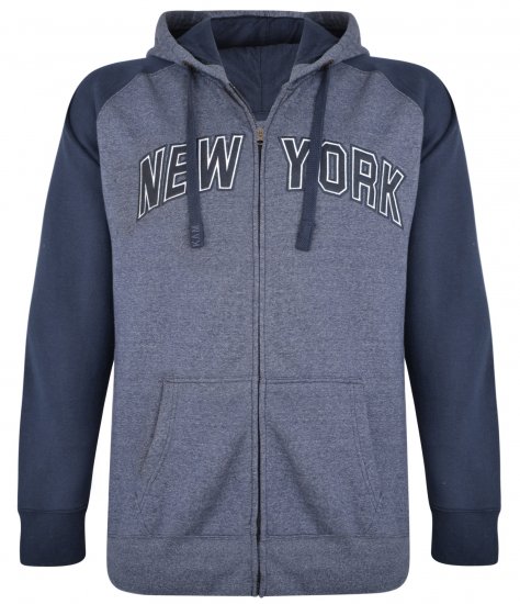 Kam Jeans Zip Thru Hoody Navy - Herren-sweater und -hoodies - Herren-Sweater und -Hoodies in großen Größen
