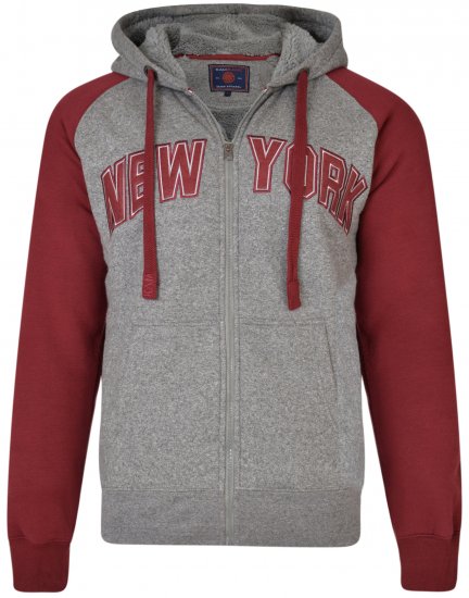 Kam Jeans 7026 New York Hoodie Cordovan - Herren-Sweater und -Hoodies in großen Größen - Herren-Sweater und -Hoodies in großen Größen